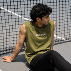 OLIVE GREEN EMBROIDERED TANK